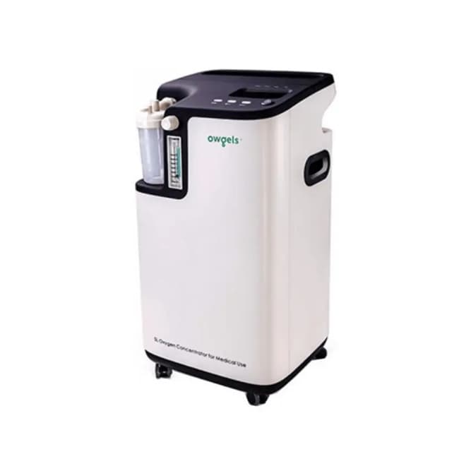 Owgels 5L Oxygen Concentrator Price in Bangladesh — OZ-5-01TW0 unit with humidifier bottle and flow meter